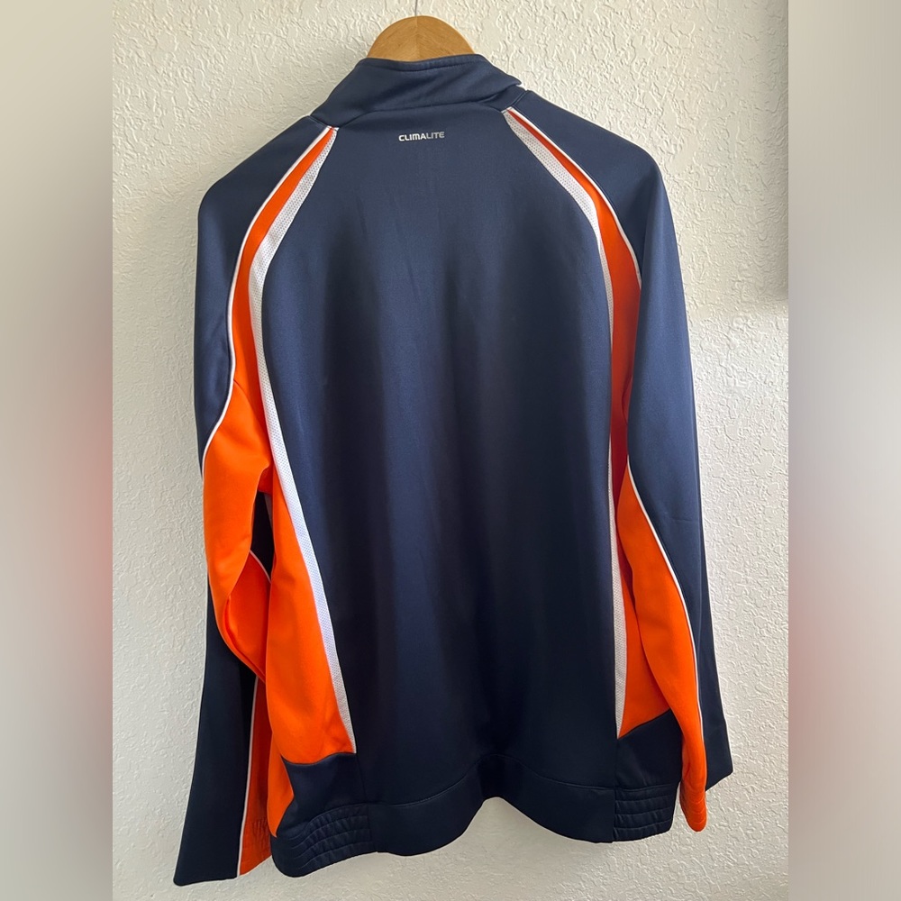 adidas Navy and Orange Men's Track Jacket - Picture 2 of 7